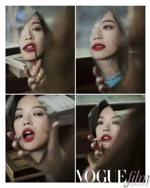 舒淇荧光橙造型