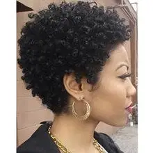 外贸黑人短发 欧美小卷假发卷发爆炸头化纤假发头套女 一件代发