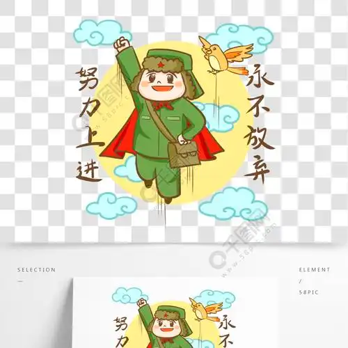 雷锋奋斗努力上进人物形象