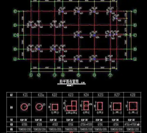 中式酒店柱平面布置图
