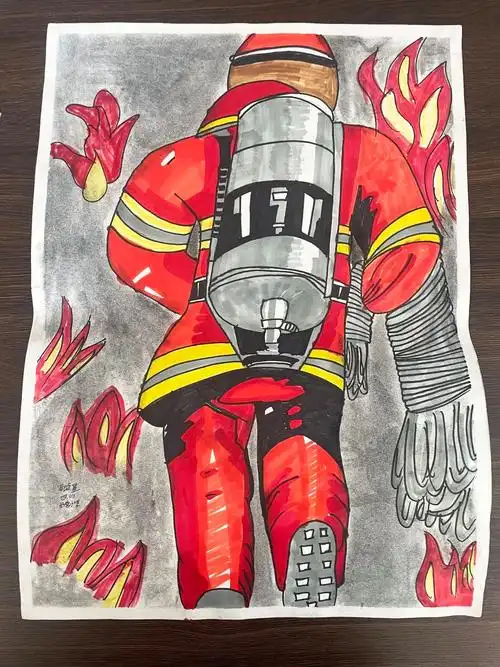 "我是小小消防员" | 优秀绘画作品展播(一)_教育活动_教育新闻 - 265