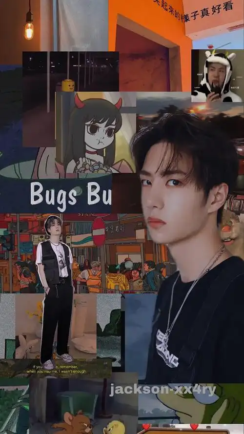 王一博创意拼接手机壁纸