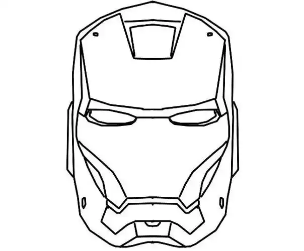 钢铁侠面具简笔画图片