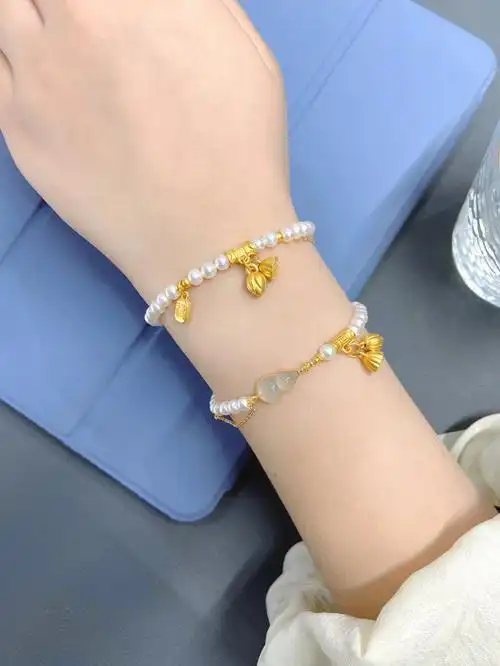 把好运戴手上60黄金两世欢珍珠手链超温柔