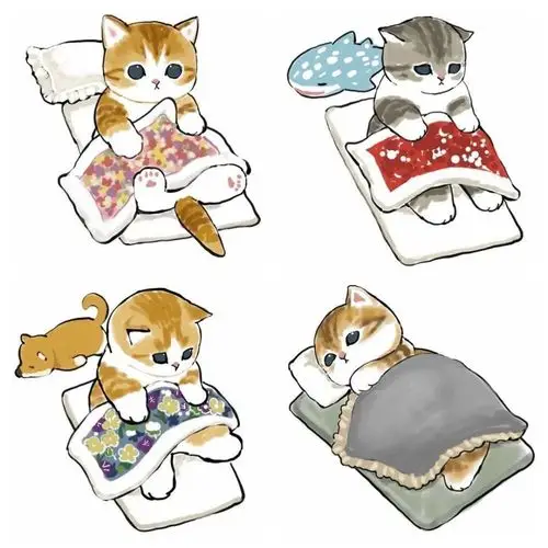 超可爱猫猫手绘图,傻傻的小猫萌翻了～_腾讯新闻