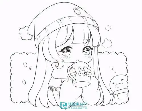 简笔画 美少女战士水冰月的画法戴帽子的漫画人物,可爱呆萌的小卡通