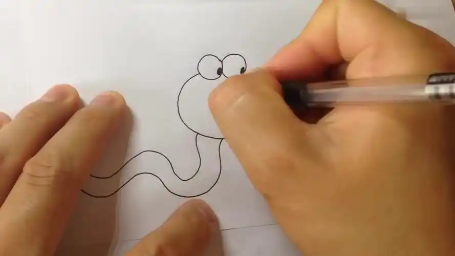 腾蛇乘雾,看如何巧画蛇的简笔画