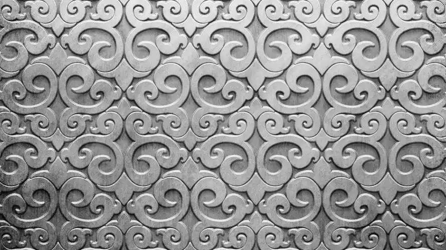 精致银色金属花纹背景素材高清壁纸