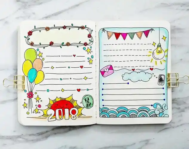 来了一大波手帐手抄报模板,家里有小孩的用得上.