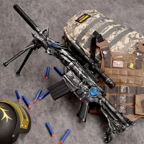 儿童五爪金龙皮肤m416满配吸盘软弹抢吃鸡真全套装备男孩枪玩具