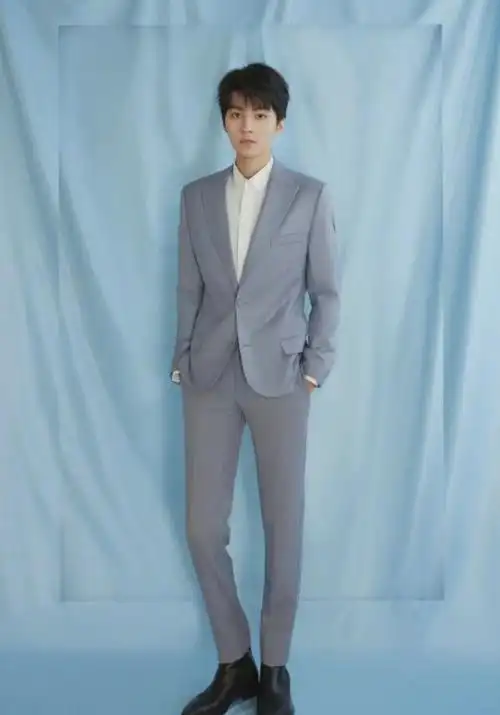 王俊凯最新活动照释出,银灰色西装帅气养眼,这双腿真不是p的吗