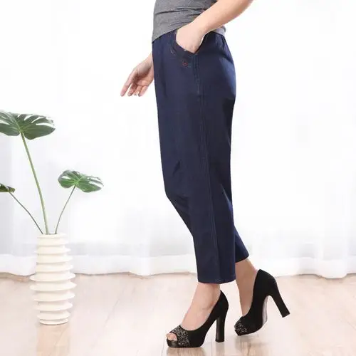 中老年九分裤女妈妈装夏装裤子