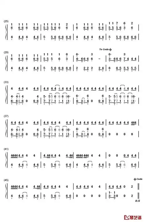 tik tok钢琴简谱-数字双手-kesha2