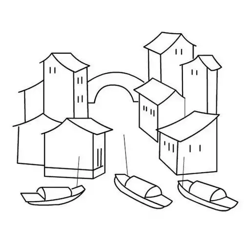 水乡风景简笔画教你画江南风景步骤简单易学风景简笔画知识艺术江南春