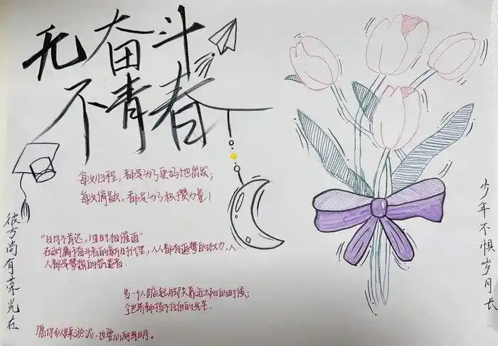 我的奋斗手抄报