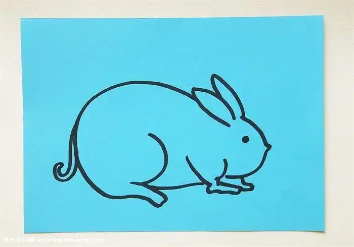 兔子的剪纸简笔画