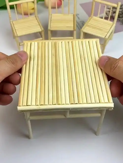 用完的一次性筷子不要丢,一起来做个迷你麻将桌吧!幼儿园手工