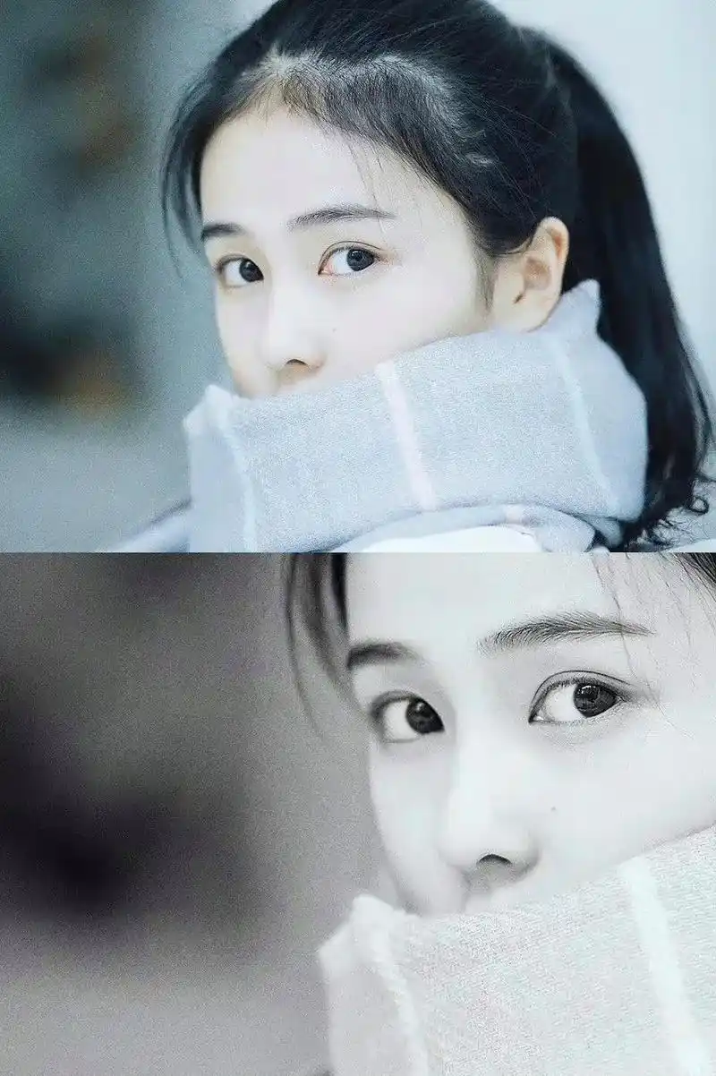 白鹿早期模特好清纯,五官精致