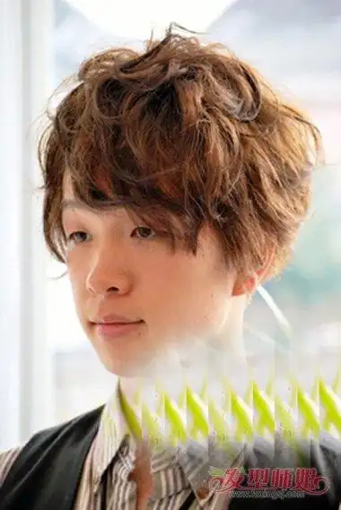 男生最张扬皮卡路烫发简单有型 领略大气凛然帅酷风范儿短卷发(4)