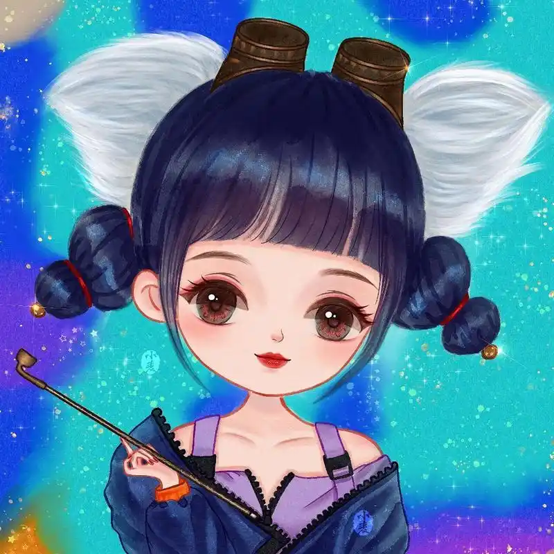 关晓彤cos宝青坊主|q版手绘头像 晓彤这个造型太戳我啦~ 太漂亮啦