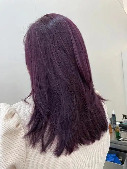 晋江染发黑紫色黑加仑紫色