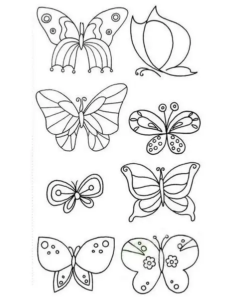 一组蝴蝶简单的简笔画