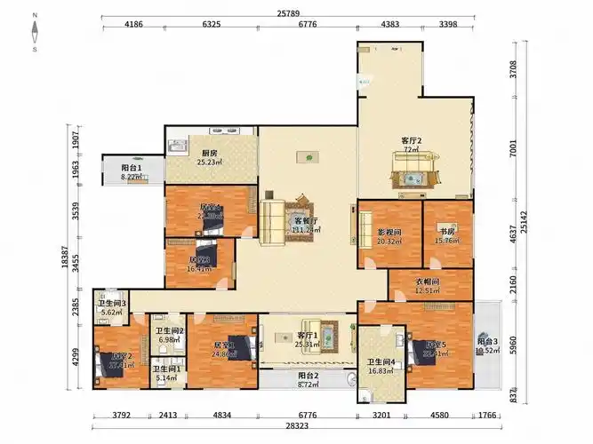 中山江景豪宅555方大平层两梯两户有两个产权车位