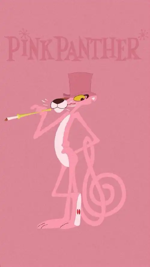 2022粉红顽皮豹手机壁纸高清 少女心卡通粉红顽皮豹手机壁纸-背景皮肤