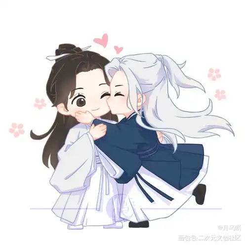 阿絮亲亲～_山河令温周温客行周子舒手绘古风日系q版绘画作品