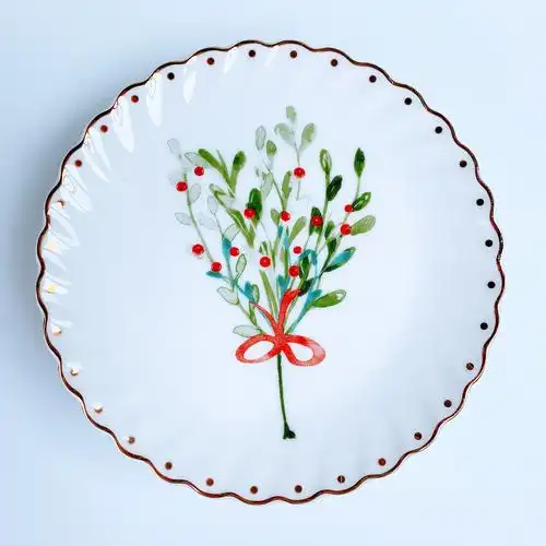 北欧碟子创意盘子菜盘家用抖音餐盘盘可爱网红餐具ins套装花边盘