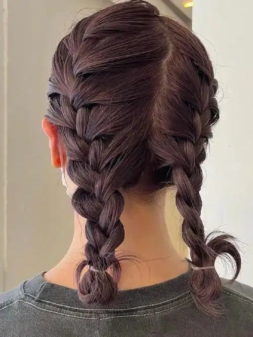 又甜又酷的丝带编发