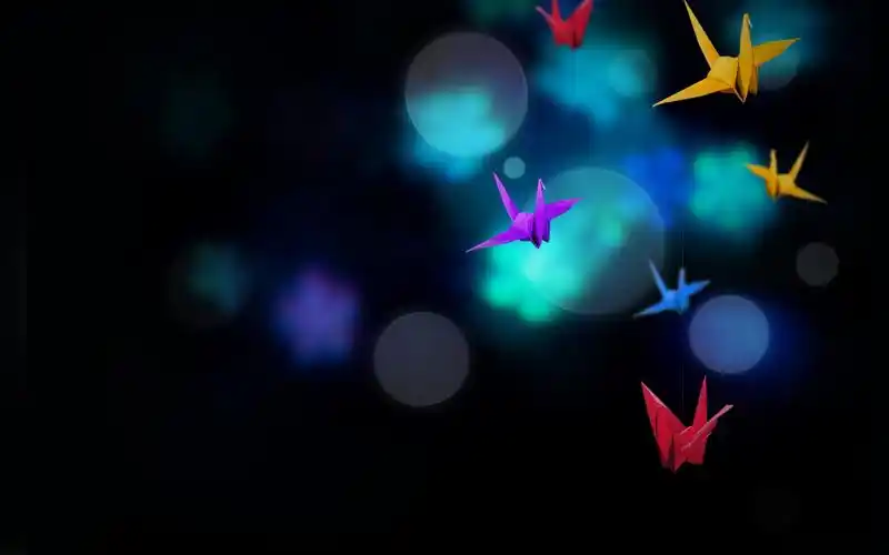 千纸鹤桌面背景图片高清大图预览1680x1050_唯美壁纸下载_墨鱼部落格