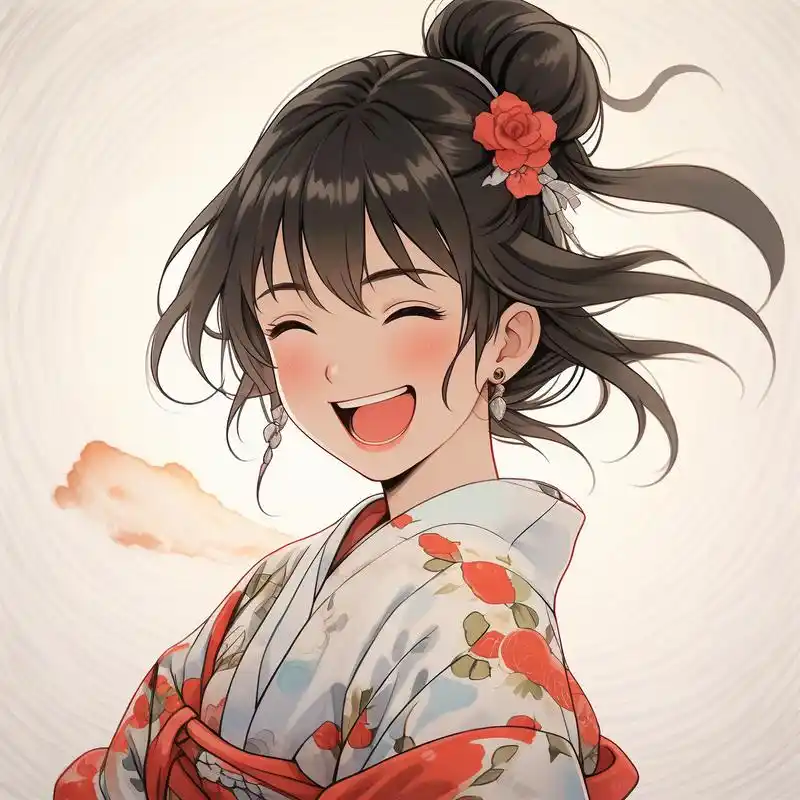 精选了一组浮世绘风格的爱笑女孩头像,每一个笑容都仿佛能治愈一切