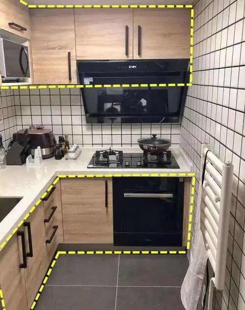 厨房吊柜一分为二靠墙缩8公分扩大收纳功能