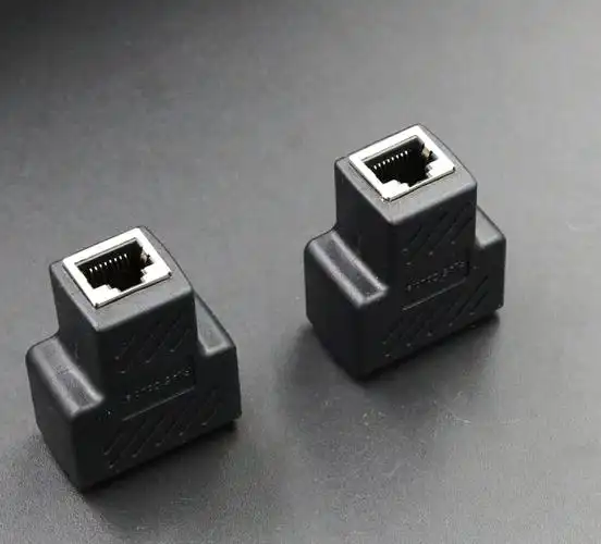 rj45网络三通头 网线连接器对接头网络接口一分三 8p三通