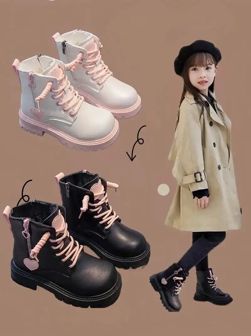 麻麻们-这款回力瑞女童秋冬马丁靴真是太可爱啦!