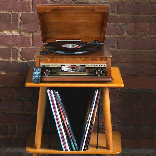 仿古留声机复古lp黑胶唱片机老式电唱机家用cd机收音机蓝牙音响