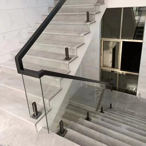 55楼梯扶手玻璃楼梯护栏不锈钢装饰固定配件栏杆简约v楼梯扶手走廊已