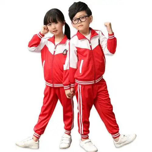 幼儿园新款学院园春秋款班小学生校服红色英伦风老师校服