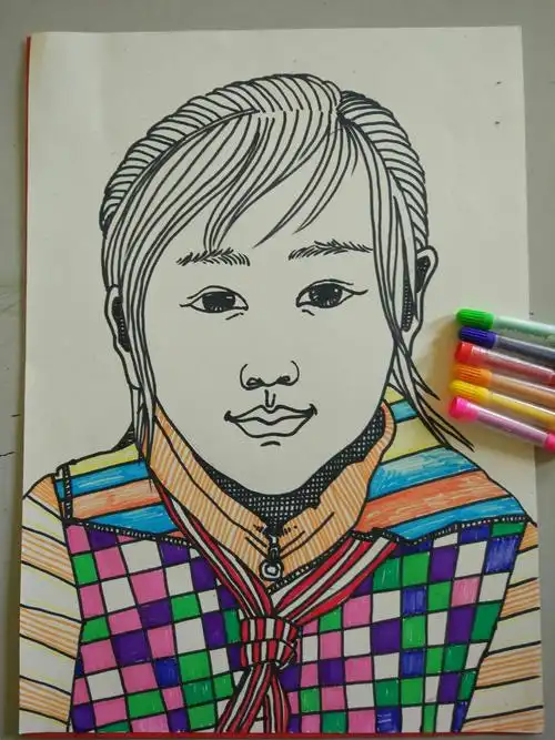 六年级毕业季微笑墙自画像制作步骤