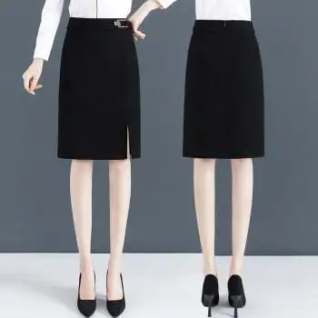 捡漏价高档品牌女装新款黑色西装半身裙女春夏2022新款高腰百搭显瘦