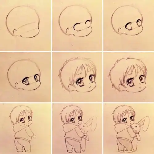 q版人物简笔画步骤教程初学者q版动漫人物一步一步教