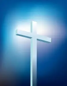 光明孩子们基督教十字架与光明照片