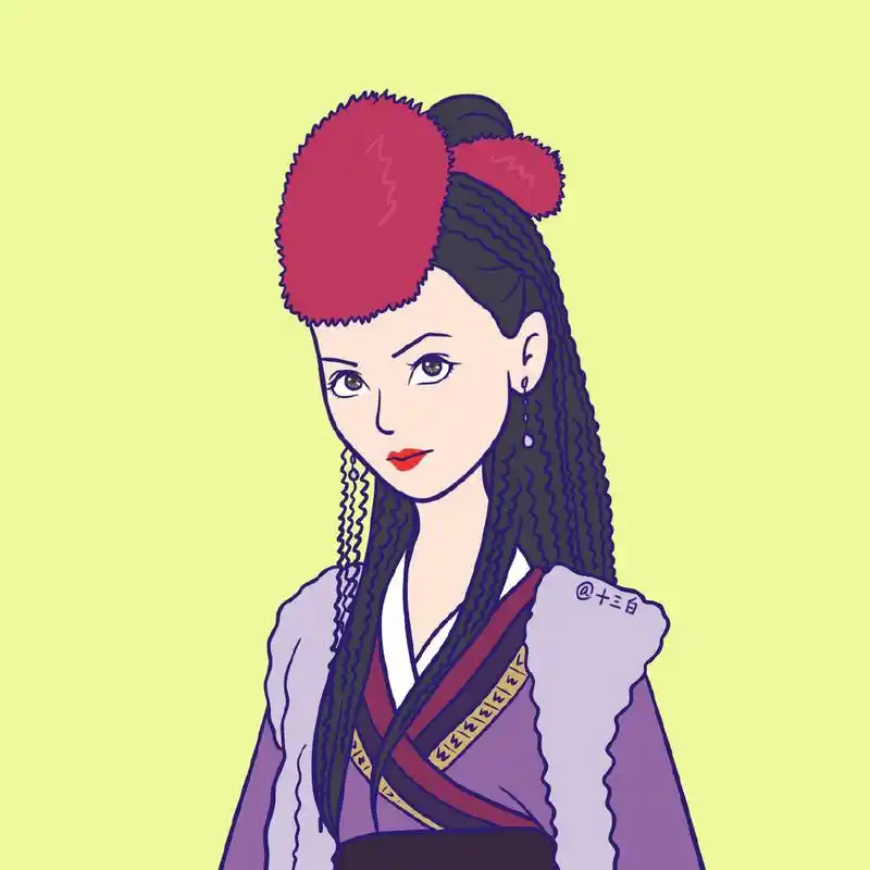 天龙八部03版角色群像#十三白插画