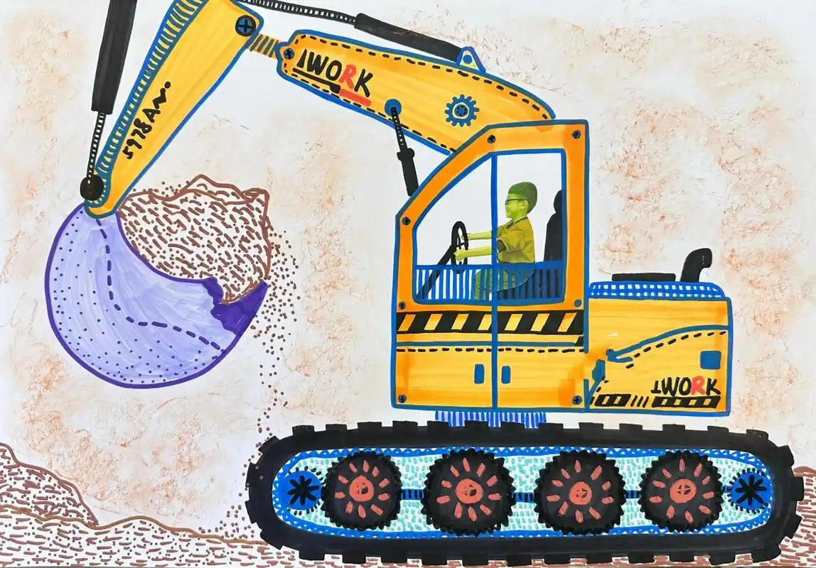 步骤详解95 适合5岁以上小朋友的【挖掘机】