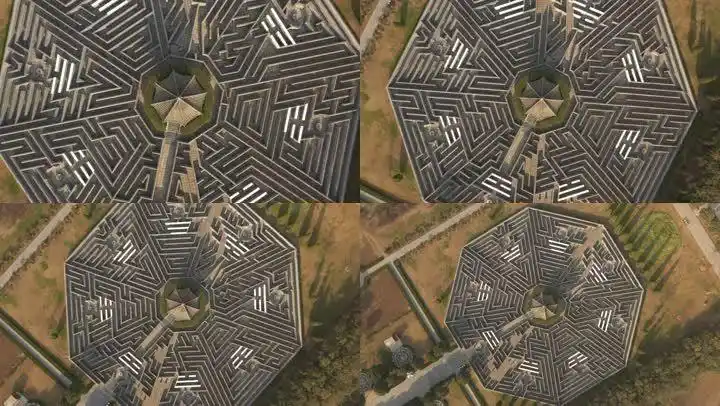 羑里城八卦阵航拍