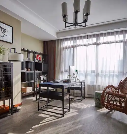 中式风格古典精致书房设计装修效果图鉴赏