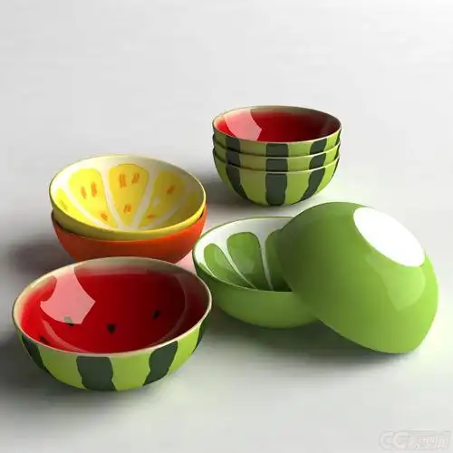 创意缤纷水果碗_likkeong作品_生活用具个人用品_cg模型网