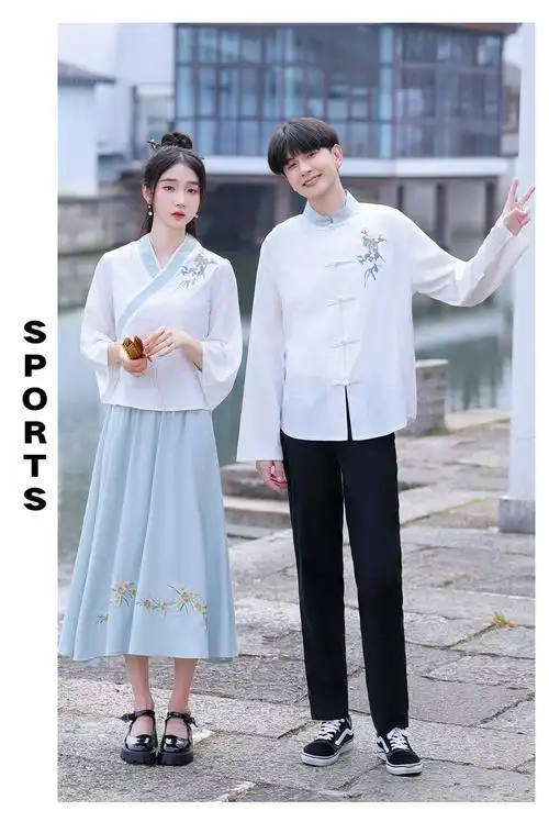 2024春秋新款实拍新中式汉服复古改良民族风班服套装初高中生校服