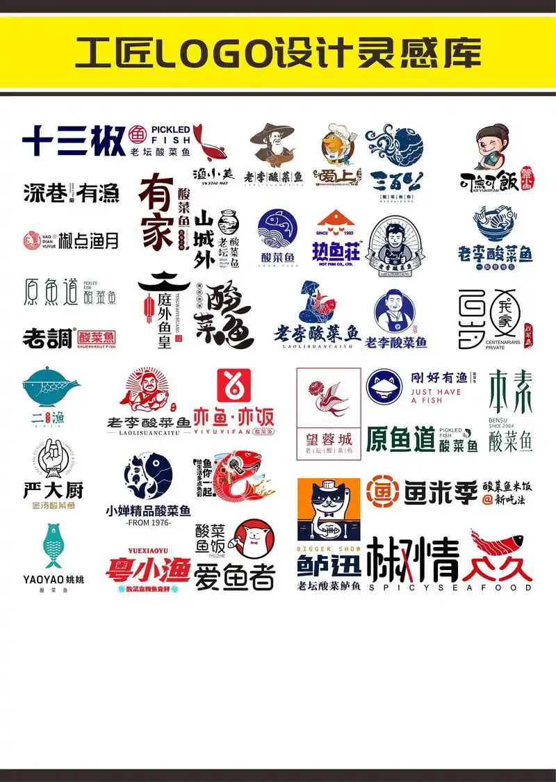 酸菜鱼logo设计.看看酸菜鱼的logo设计怎么做#logo - 抖音